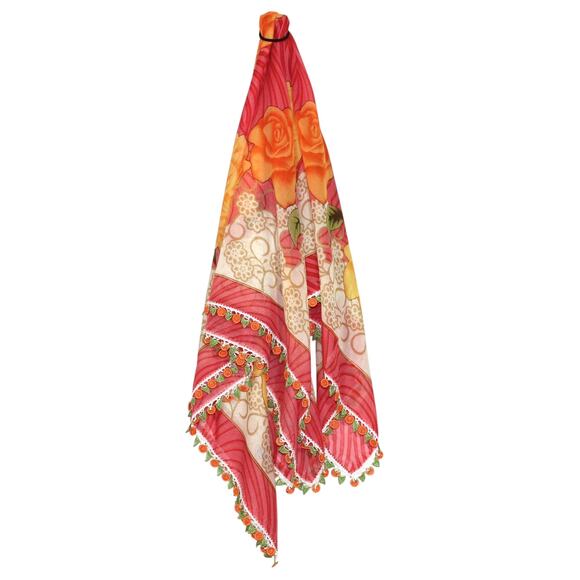 Tulbent Scarf Handmade Crochet Detailing NWOT - Picture 6 of 7